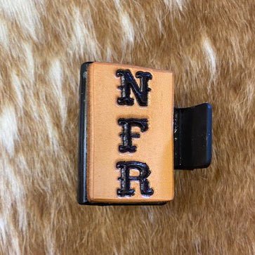 HC28 - NFR Tooled Hair Clip - Double J Saddlery