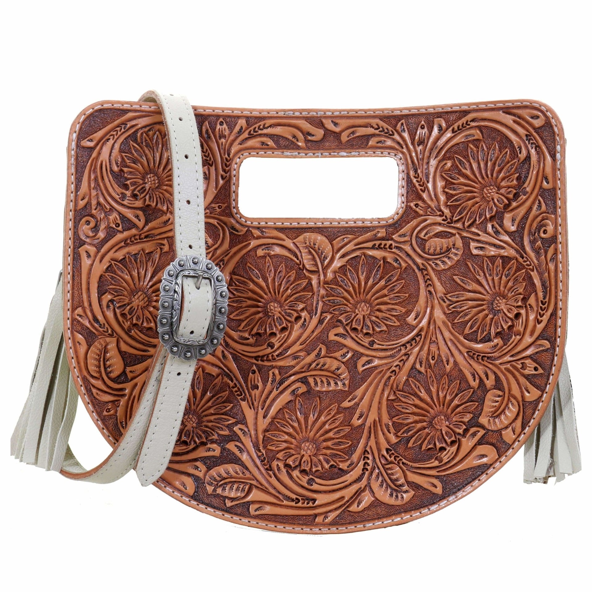 Half Circle Straw Clutch