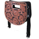 HCC11 - Sunflower Tooled Half Circle Clutch - Double J Saddlery