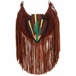 HMH18 - Tooled Cacti and Painted Half Moon Hobo Bag w/Fringe - Double J ...