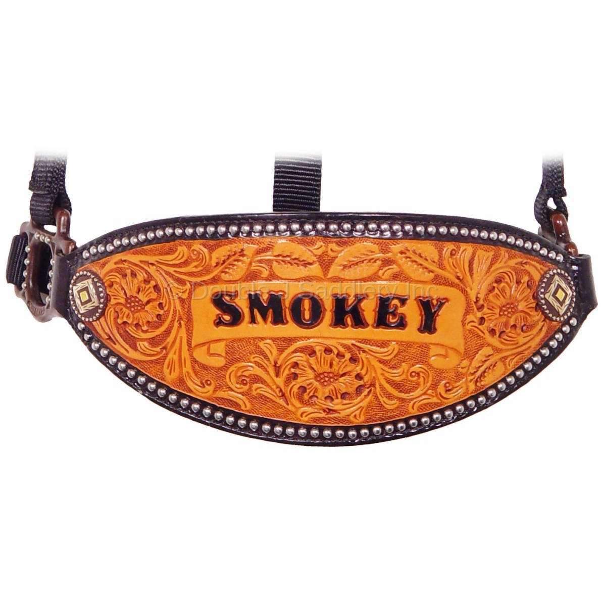 HNH06 - Natural Hand-Tooled Halter - Double J Saddlery