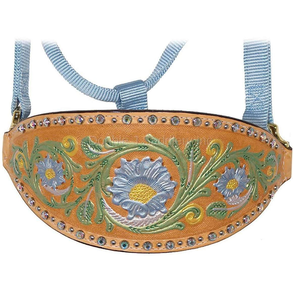 HNH07 - Hand-Tooled and Painted Halter - Double J Saddlery