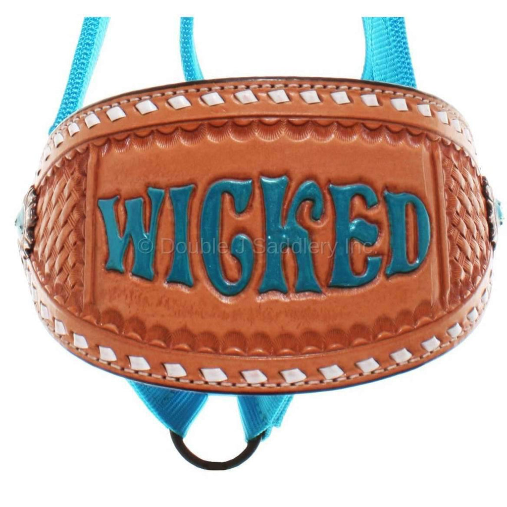 HNH21 - Tooled and Painted Halter - Double J Saddlery