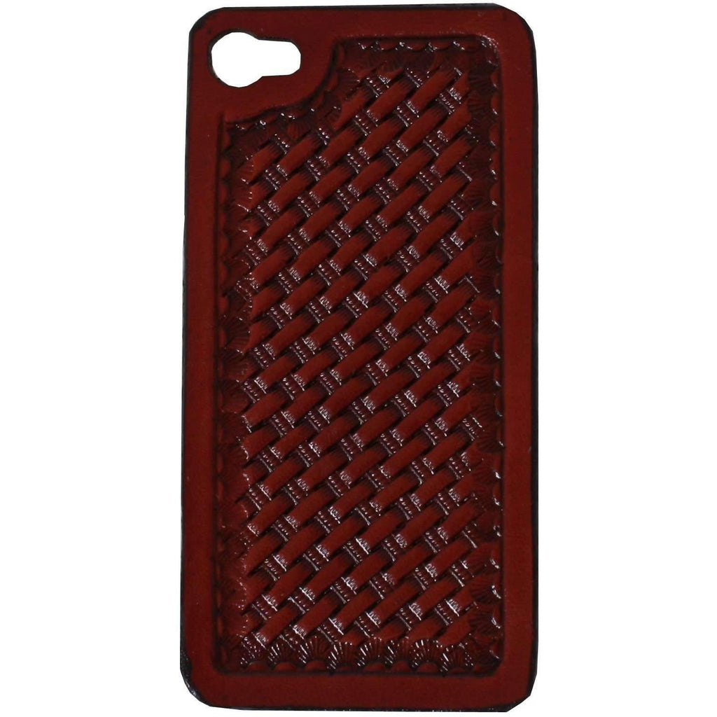 HPC32A - Chestnut Leather iPhone Case - Double J Saddlery