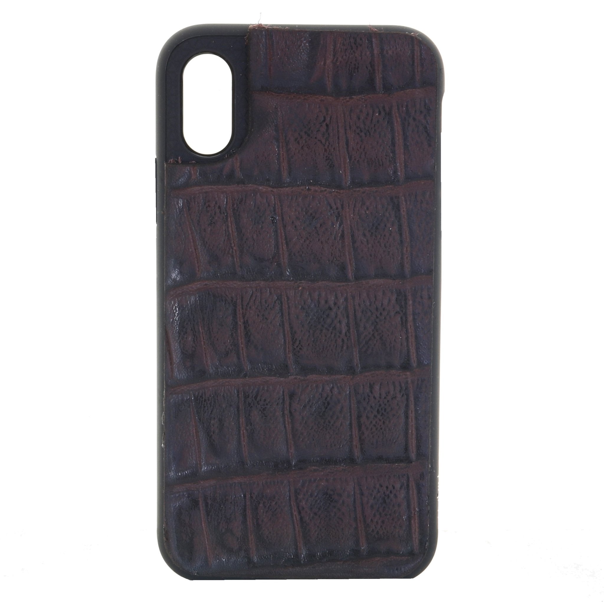 HPC73 - Knife Tail Brown Gator Print iPhone Case - Double J Saddlery