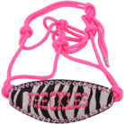 HRH21 - Pink & Zebra Hair Crystal Halter - Double J Saddlery