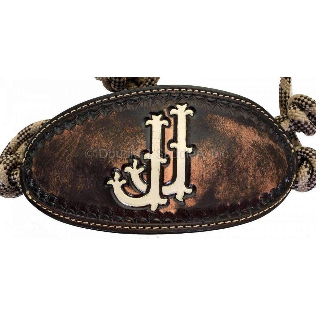 HRH42 - Brown Vintage Rope Halter - Double J Saddlery