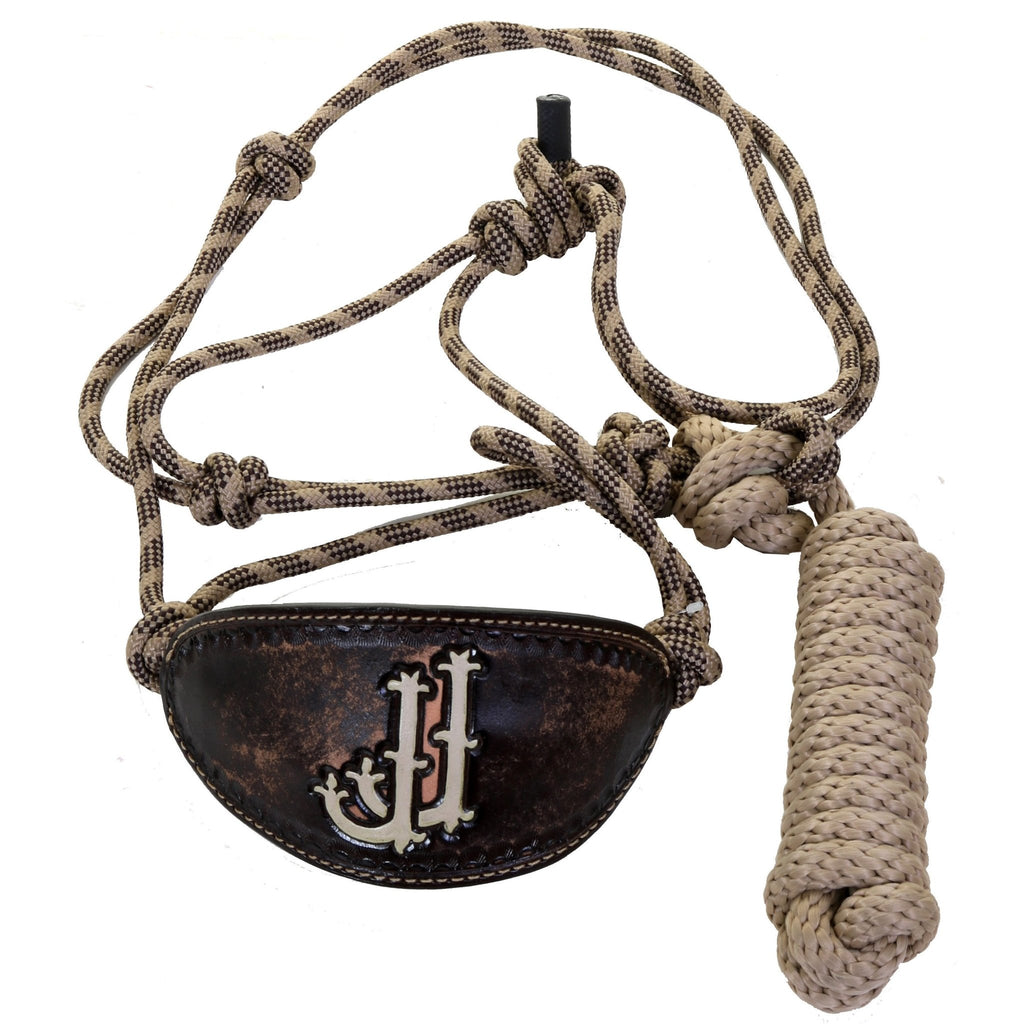 HRH42 - Brown Vintage Rope Halter - Double J Saddlery