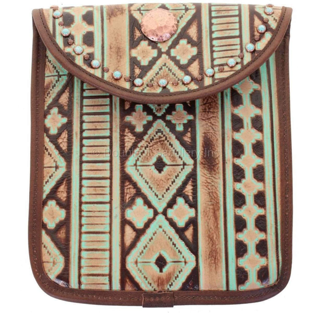 IC18 - Navajo Turquoise and Brown iPad Case - Double J Saddlery