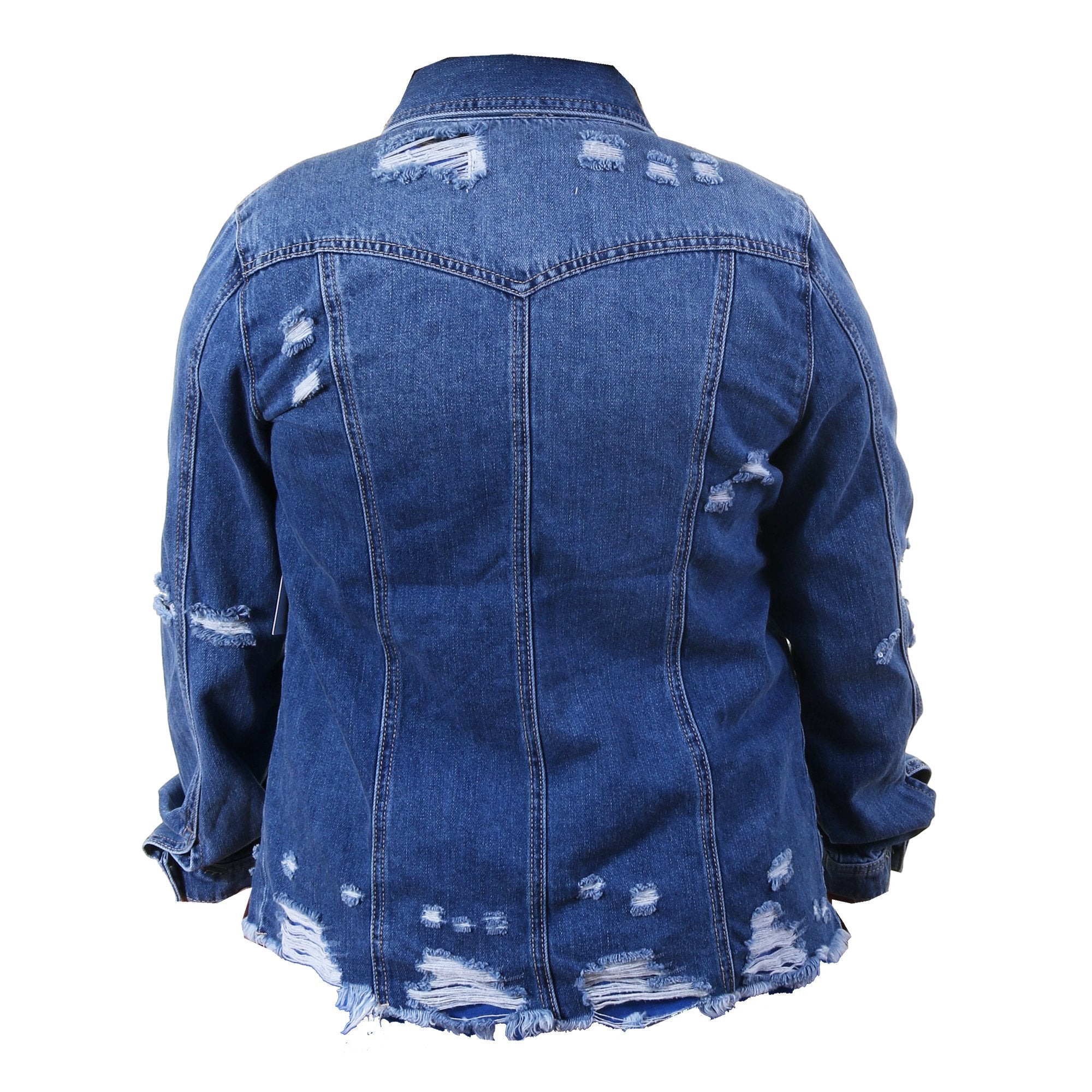 JACKET19 - Denim Jacket with Leopard Suede - Double J Saddlery