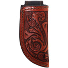 KS10 - Chestnut Hand-Tooled Knife Scabbard - Double J Saddlery