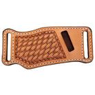 KS35 - Natural Leather Tooled Knife Scabbard - Double J Saddlery