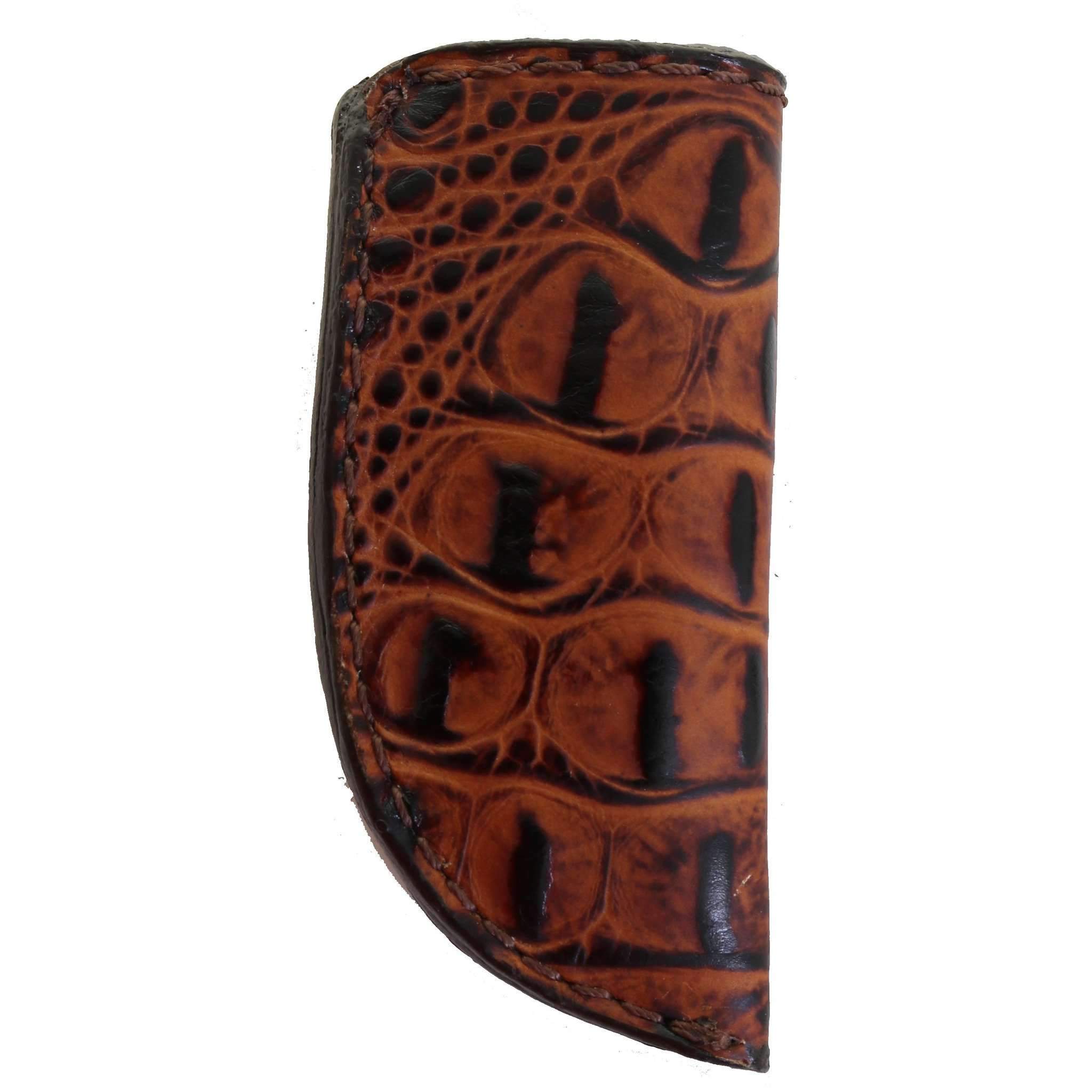 KS43 - Butternut Gator Print Knife Scabbard - Double J Saddlery