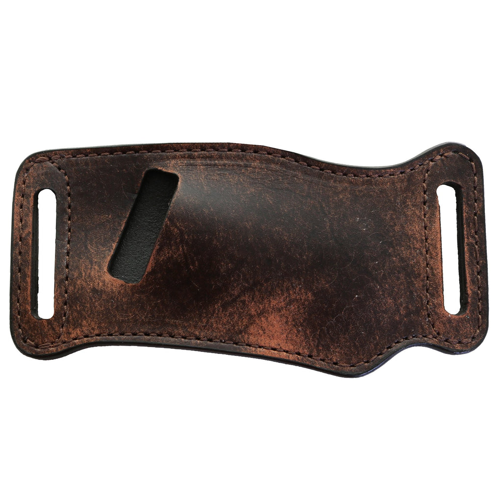 KS49 - Brown Vintage Leather Knife Scabbard - Double J Saddlery