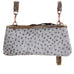 LC73 - Grey and Copper Ostrich Print Little Clutch - Double J Saddlery