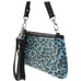 LC83 - Turquoise Suede Cheetah Print Little Clutch - Double J Saddlery