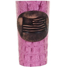 LEATHERWRAP01 - Pink Gator Print Leather Wrap - *EXCLUSIVE PLAQUE OPTIONS - Double J Saddlery