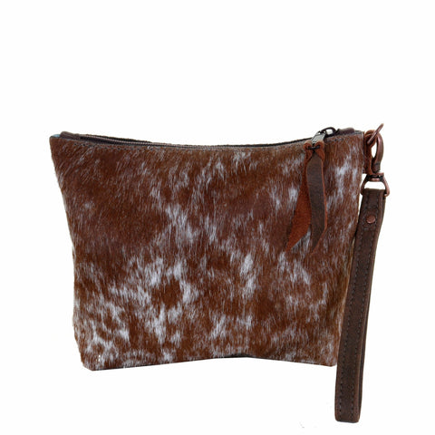 LMP03 - Roan Cowhide Large Makeup Pouch - Double J Saddlery