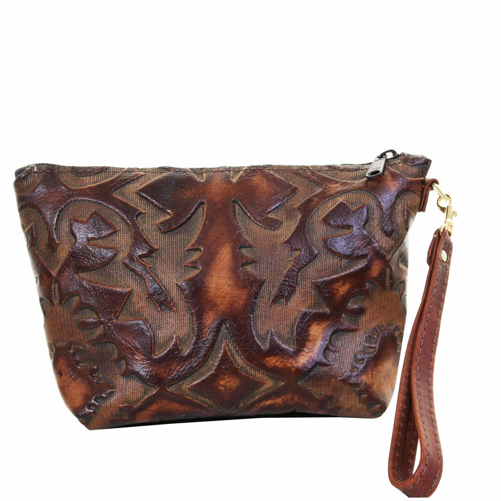 LMP04 - Laredo Burnt Brown Large Makeup Pouch - Double J Saddlery