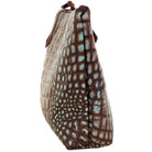 LMP10 - Rustic Patina Croco Print Large Makeup Pouch - Double J Saddlery