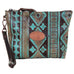 LMP19 - Navajo Turquoise and Brown Large Makeup Pouch - Double J Saddlery