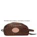 LSK25 - Brandy Gator Print Leather Shaving Bag - Double J Saddlery