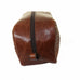 LSK37 - Vintage Cognac Ostrich Print Shaving Bag - Double J Saddlery