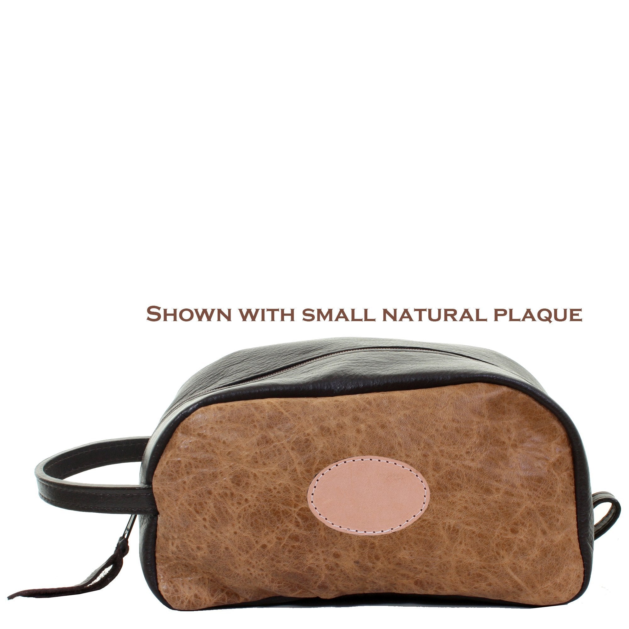 LSK41 - Camel Pull-Up Leather Shaving Bag - Double J Saddlery