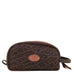LSK42P - Vintage Peat Elephant Print Leather Shaving Bag w/Plaque - Double J Saddlery