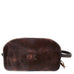 LSK49 - Brown Vintage Feather Tooled Shaving Bag - Double J Saddlery