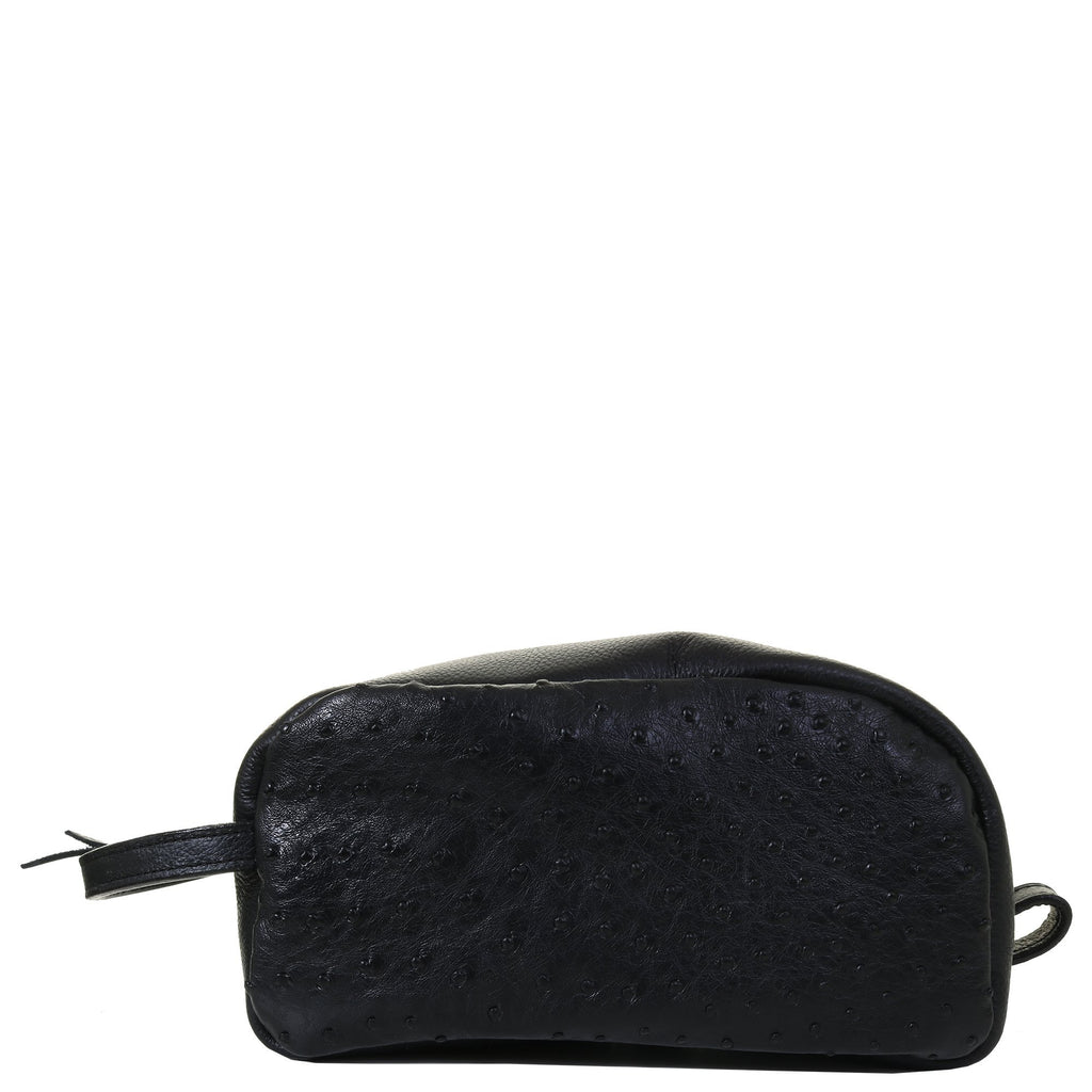 LSK68 - Genuine Black Ostrich Shaving Bag - Double J Saddlery