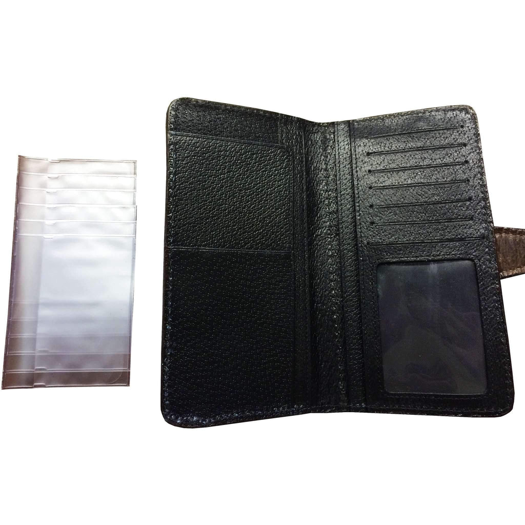 “Pocket Secretary” Cognac Ostrich Wallet