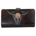 LW229 - Turquoise Longhorn Ladies Wallet - Double J Saddlery