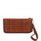 LZW28 - Cognac Milano Weave Ladies Zipper Wallet - Double J Saddlery