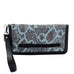 LZW30 -Turquoise Desert Snake Print Ladies Zipper Wallet - Double J Saddlery