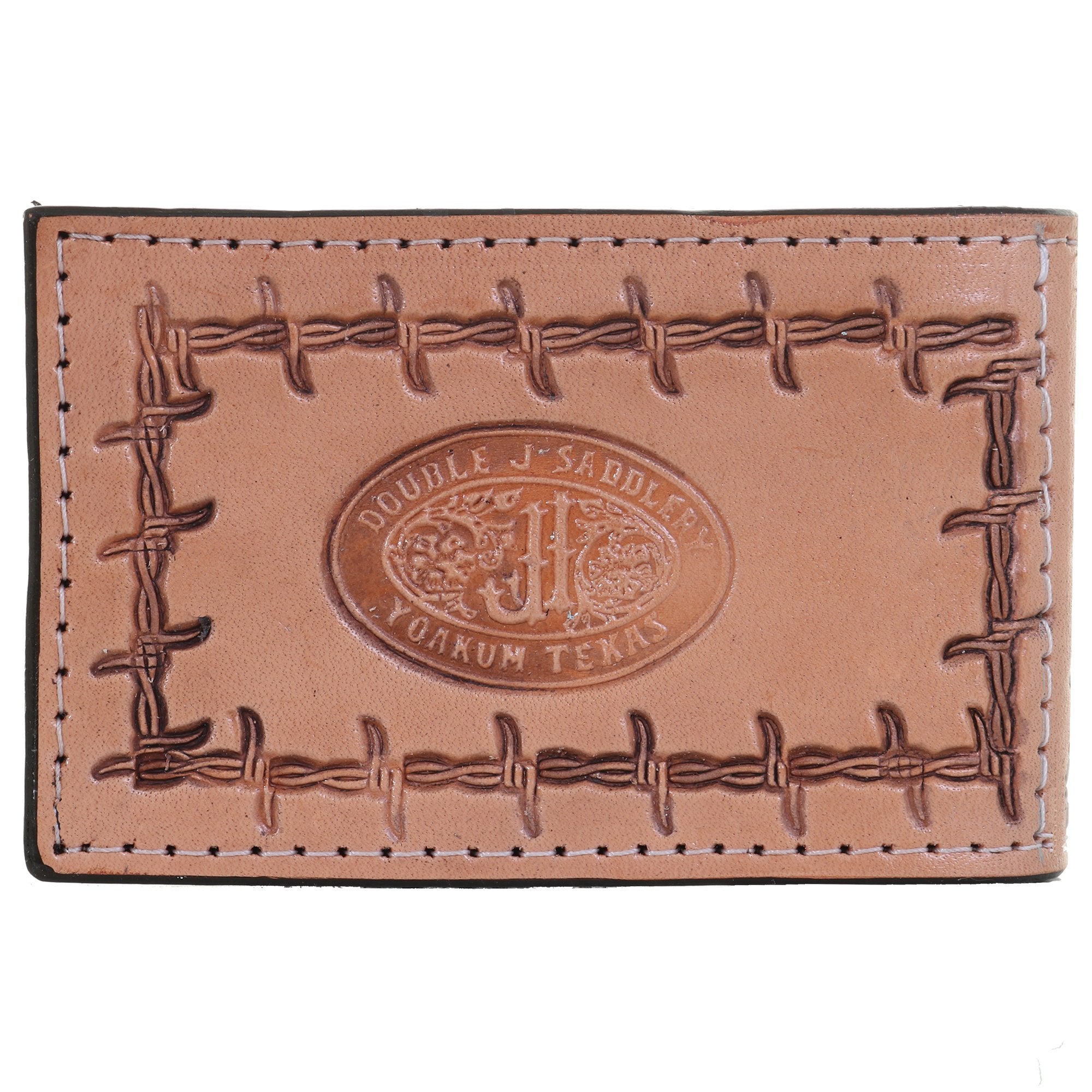 MC120 - Natural Leather Horse Head Money Clip - Double J Saddlery