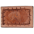 MC120 - Natural Leather Horse Head Money Clip - Double J Saddlery