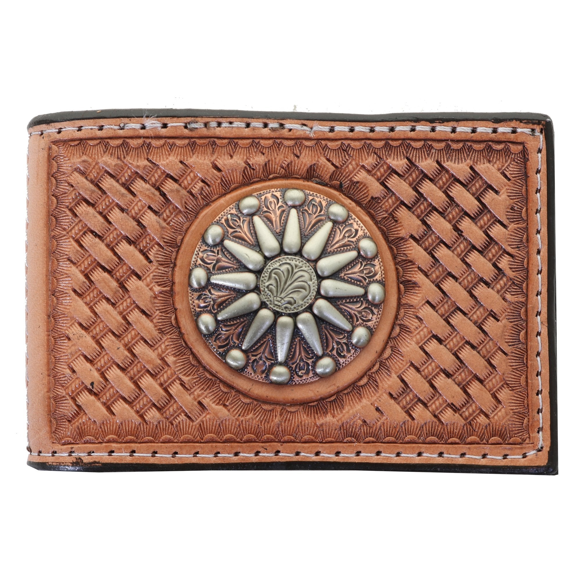 MC151 - Hand-Tooled Concho Money Clip - Double J Saddlery