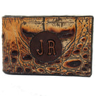 MC154C - Savannah Hornback Gator Print Money Clip w/ Initials - Double J Saddlery