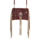 MDC02 - Brandy Pull-Up Fringe Medium Clutch - Double J Saddlery