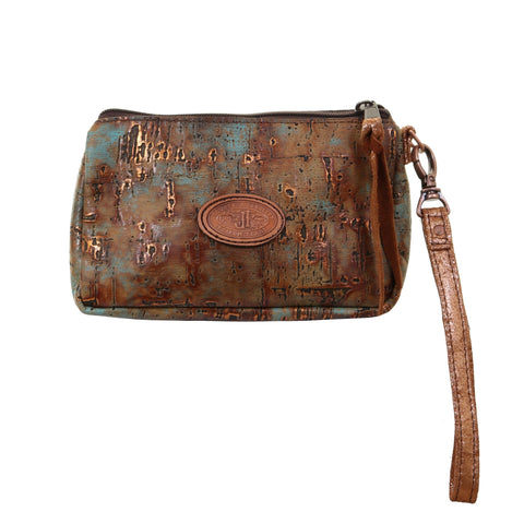 MPG128 - Copper Turquoise Patina Makeup Pouch - Double J Saddlery