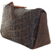 MPG47 - Stone Washed Croco Clay Leather Makeup Pouch - Double J Saddlery