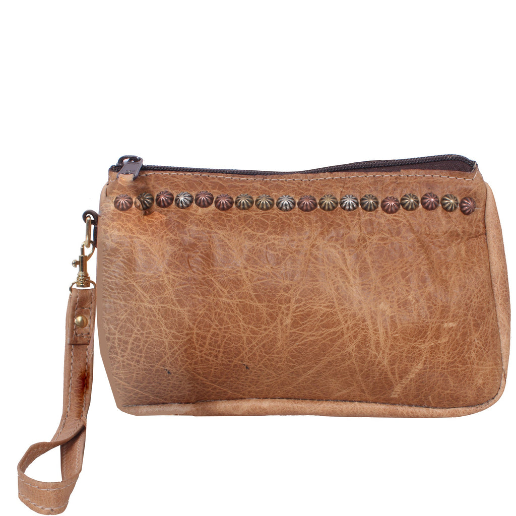 MPG56 - Tan Pull-Up Makeup Pouch - Double J Saddlery