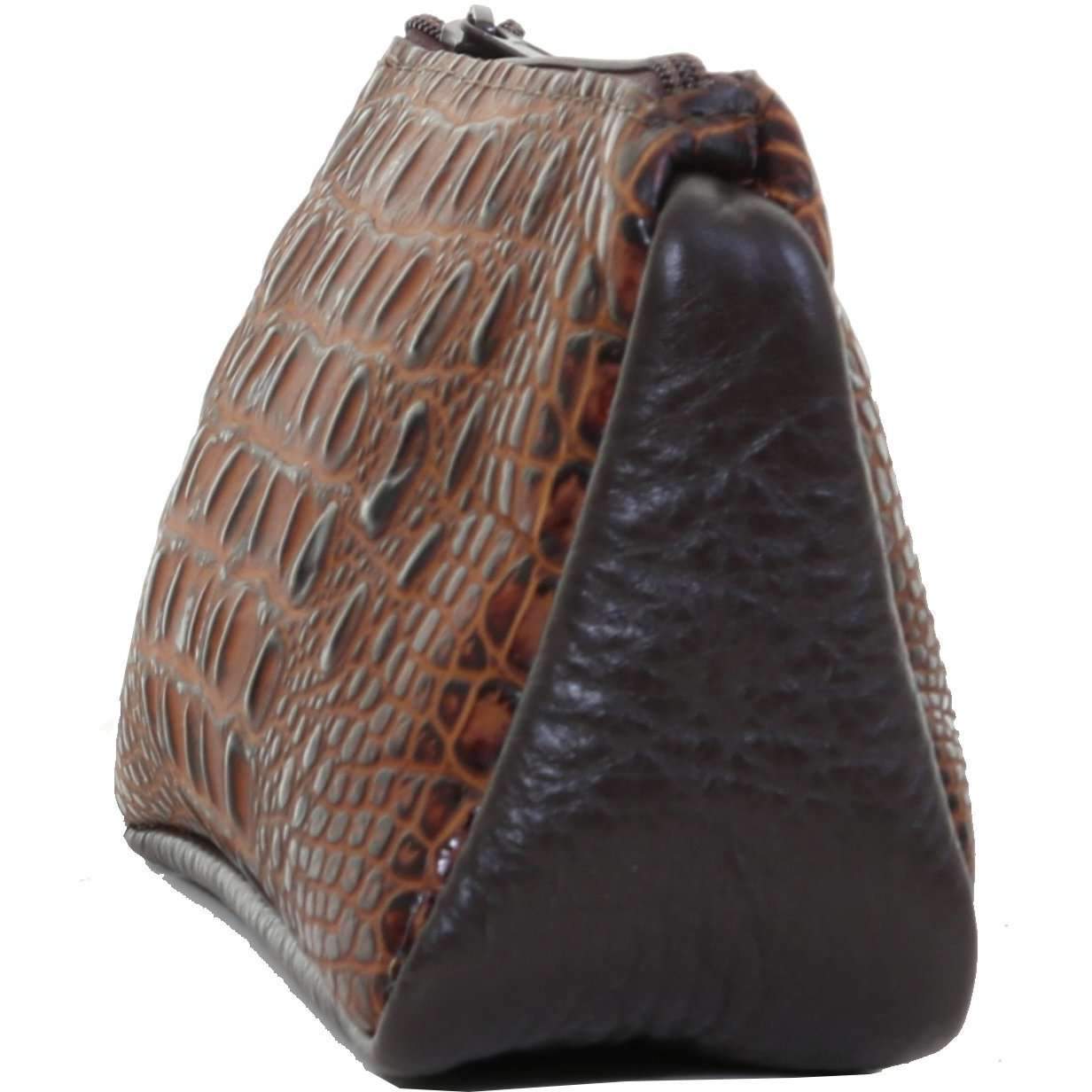 MPG95 - Autumn Crocodile Print Makeup Pouch - Double J Saddlery