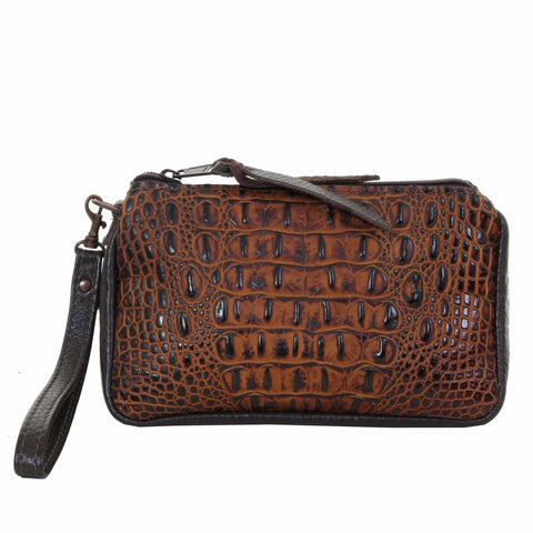 MPG95 - Autumn Crocodile Print Makeup Pouch - Double J Saddlery