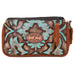MPG97 - Turquoise/Brown Laredo Makeup Pouch - Double J Saddlery