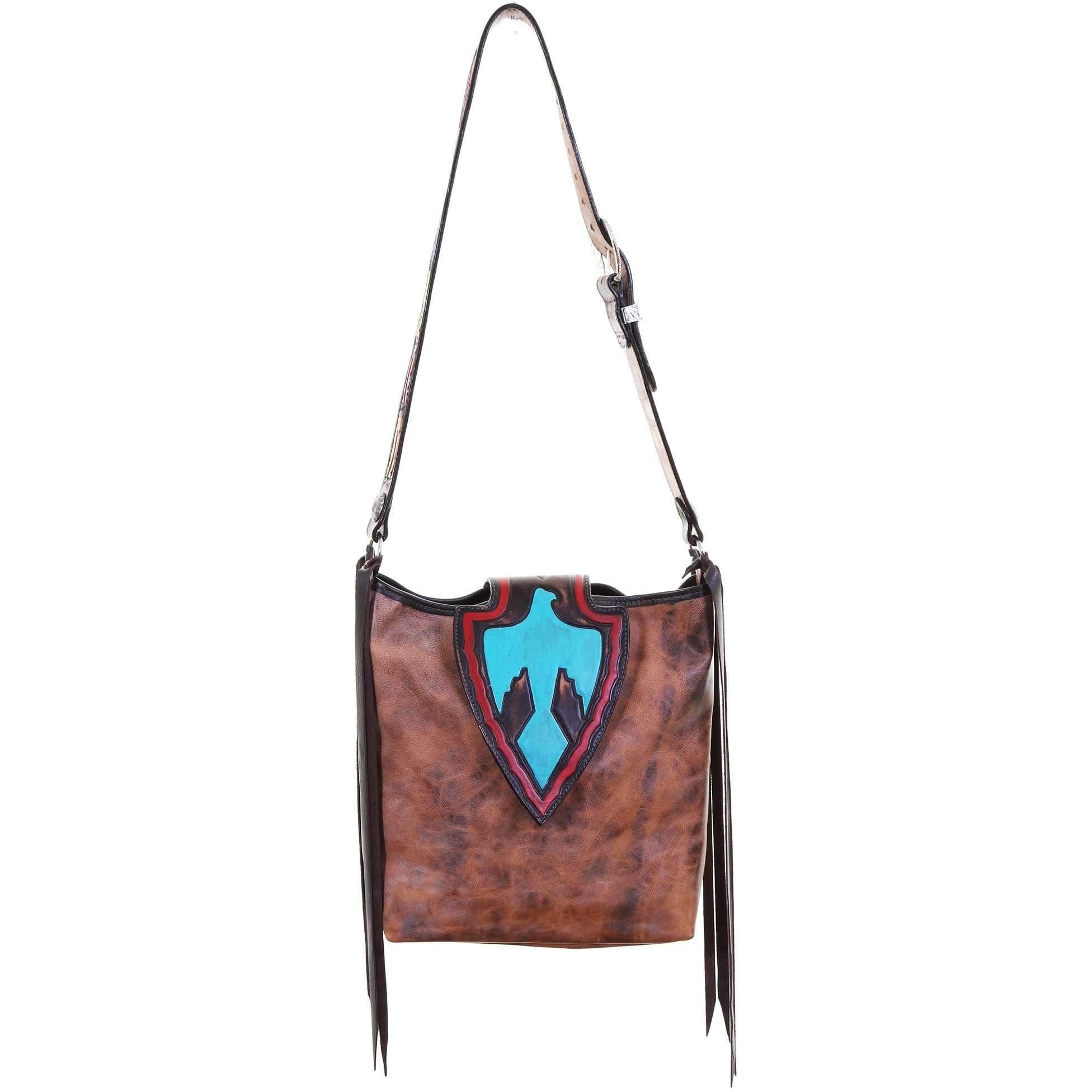 MST50 - Las Cruces Brown Messenger Tote - Double J Saddlery