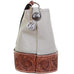MT54 - Natural Leather Daisy Tooled Medium Tote - Double J Saddlery