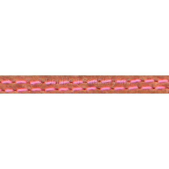 Natural Roughout With Neon Pink Threading - Double J Saddlery