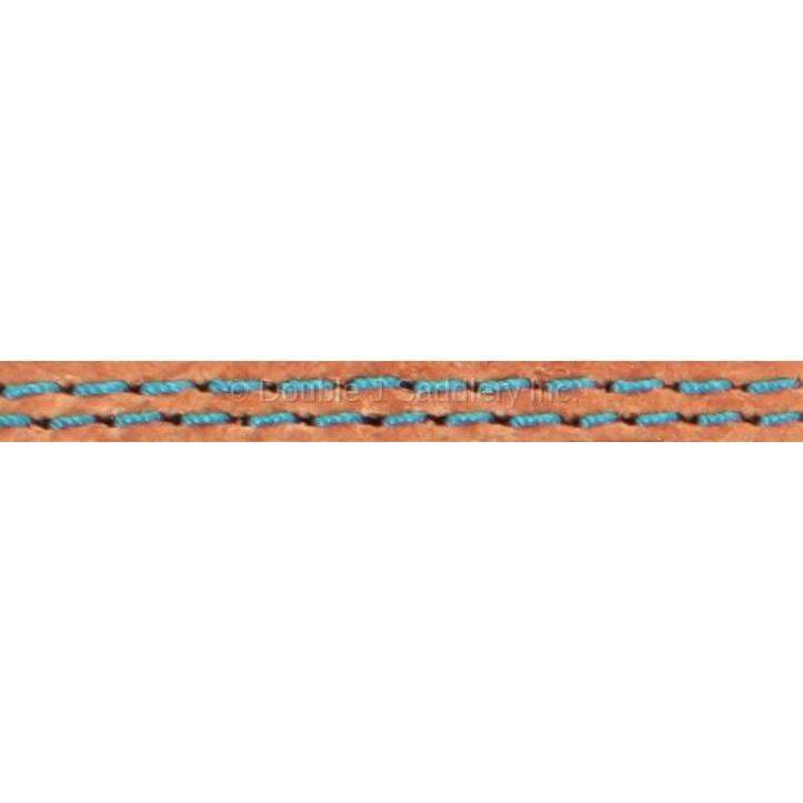 Natural Roughout With Turquoise Threading - Double J Saddlery